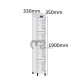 Roupeiro Para Vestiário RGRSP-2/4 35cm Sobreposto com 2 Portas - com PITÃO - RCH
